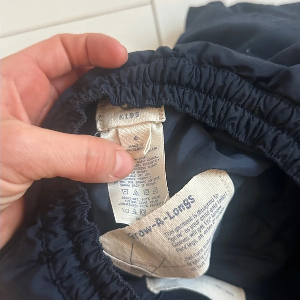 Lands' End Dark Blue navy Kids snow Pants 6 insulated